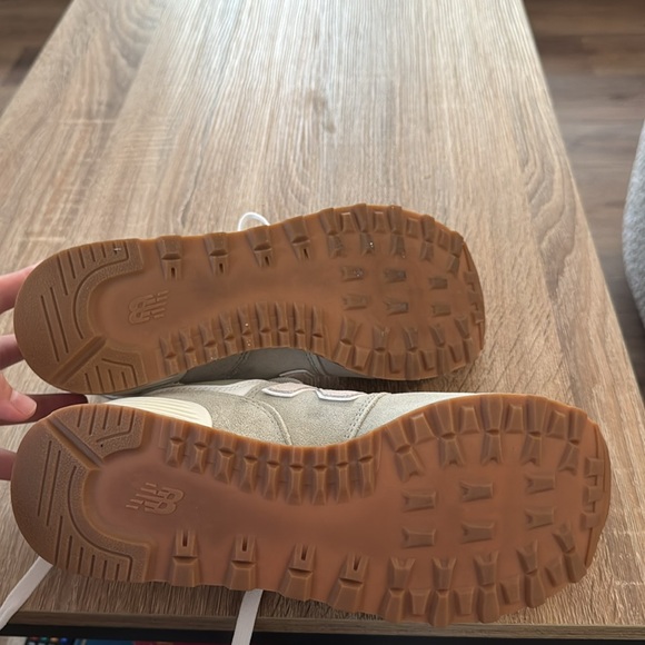 New Balance 574 Sage and White Sneakers - Picture 6 of 6